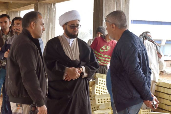 الجولة التفقدية للامين الخاص لمرقد العلوية الشريفة بنت الامام الحسن المجتبى (ع) لمواقع العمل في المرقد الشريف