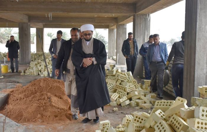 الجولة التفقدية للامين الخاص لمرقد العلوية الشريفة بنت الامام الحسن المجتبى (ع) لمواقع العمل في المرقد الشريف