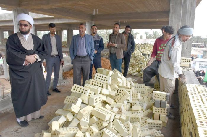 الجولة التفقدية للامين الخاص لمرقد العلوية الشريفة بنت الامام الحسن المجتبى (ع) لمواقع العمل في المرقد الشريف