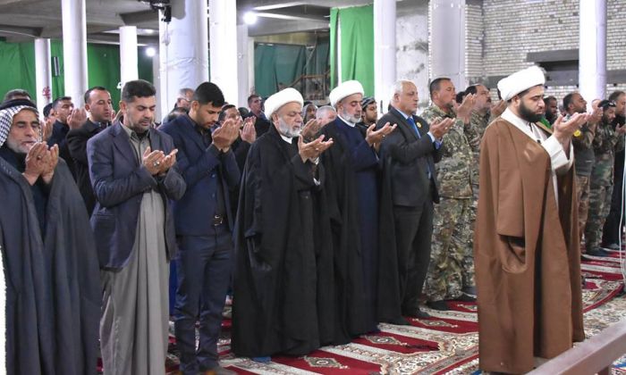 صلاة الجماعة العِبادية في مرقد العلوية الشريفة بنت الإمامُ الحَسن المُجتبى (عليهما السلام )