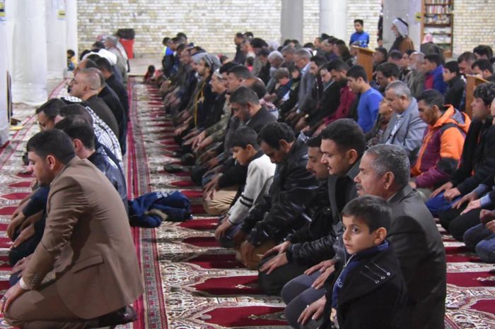 صلاة الجماعة العِبادية في مرقد العلوية الشريفة بنت الإمامُ الحَسن المُجتبى (عليهما السلام )