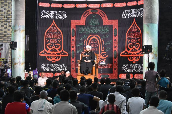 احيت الامانة الخاصة لمزار العلوية الطاهرة الشريفة بنت الامام الحسن المجتبى (عليهما السلام) ذكرى جرح الامام علي بن أبي طالب (عليه السلام)
