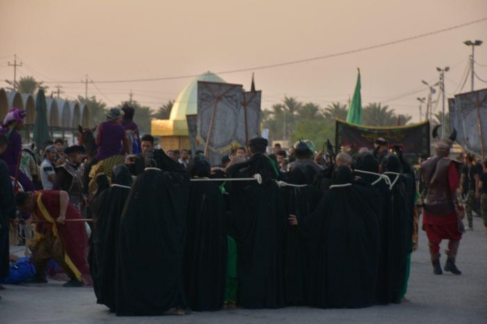 بالصور : تشابيه سبايا اهل البيت من الكوفة الى الشام 20 محرم