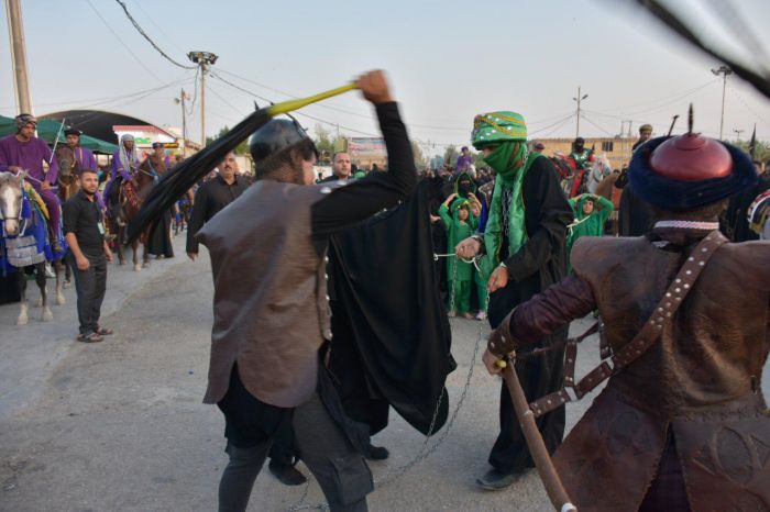 بالصور : تشابيه سبايا اهل البيت من الكوفة الى الشام 20 محرم