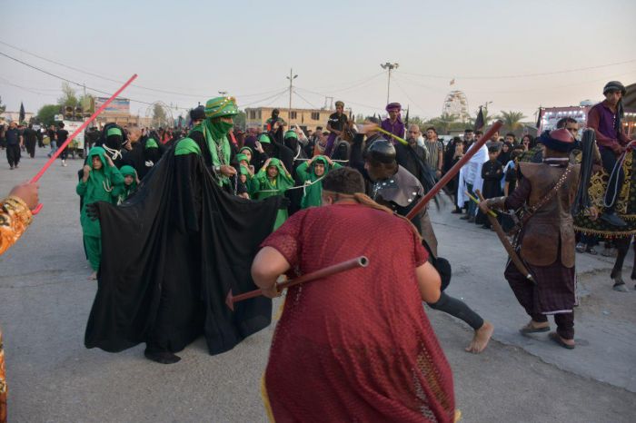 بالصور : تشابيه سبايا اهل البيت من الكوفة الى الشام 20 محرم