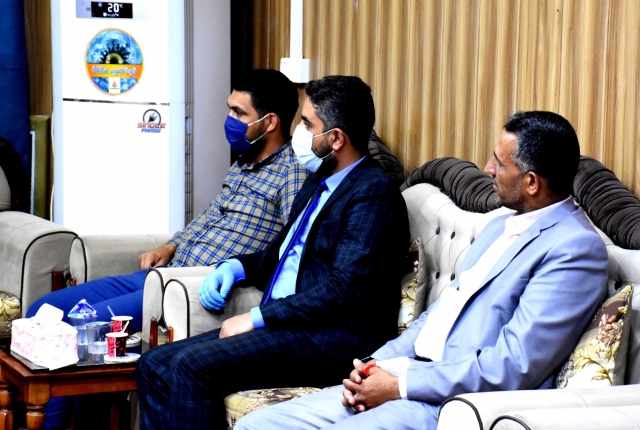 وفد من الدائرة القانونية في بابل التابعة للمزارات الشيعية الشريفة في رحاب العلوية الطاهرة (ع) .
