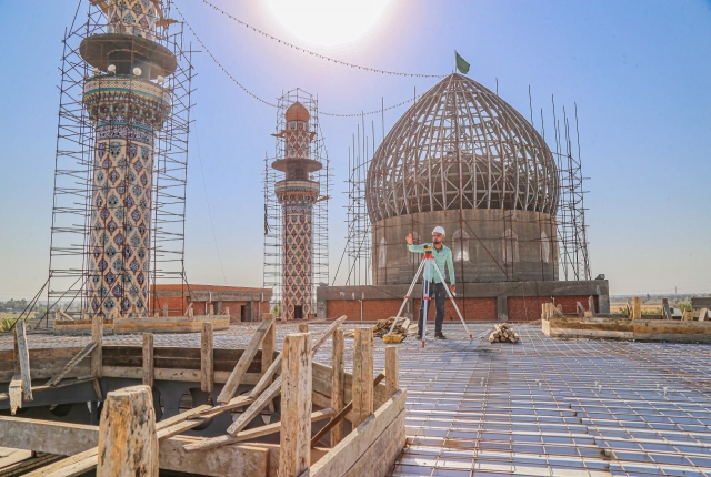 عجلة الاعمار في مرقد العلوية الشريفة بنت الامام الحسن المجتبى (ع)مستمرة على قدم وساق