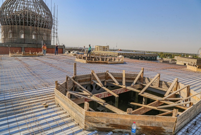 عجلة الاعمار في مرقد العلوية الشريفة بنت الامام الحسن المجتبى (ع)مستمرة على قدم وساق