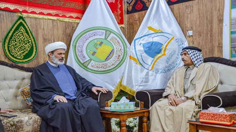 تشرف وفد من شيوخ ووجهاء عشائر محافظة بابل بزيارة مرقد العلوية الطاهرة الشريفة بنت الإمام الحسن