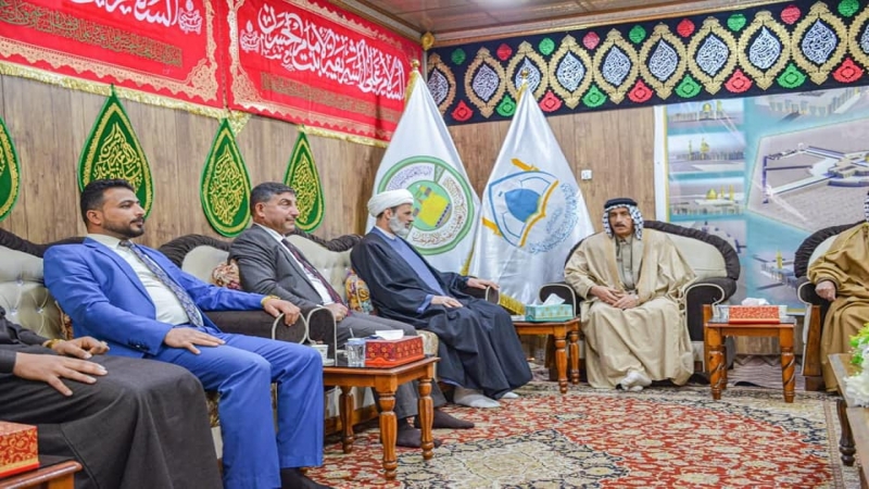 تشرف وفد من شيوخ ووجهاء عشائر محافظة بابل بزيارة مرقد العلوية الطاهرة الشريفة بنت الإمام الحسن