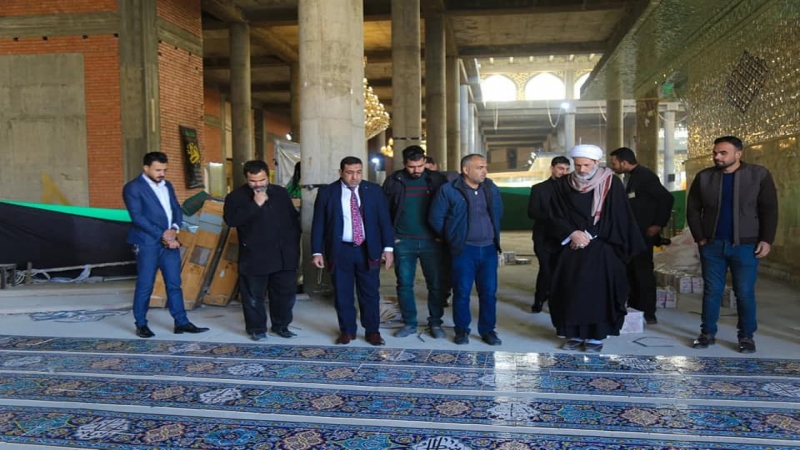 بوتيرةٍ مُتصاعدة وجهودٍ استثنائية يسمر العمل في مشاريعِ إعمار مزار العلوية الشريفة بنت الإمام الحَسن (عليه السَّلام)