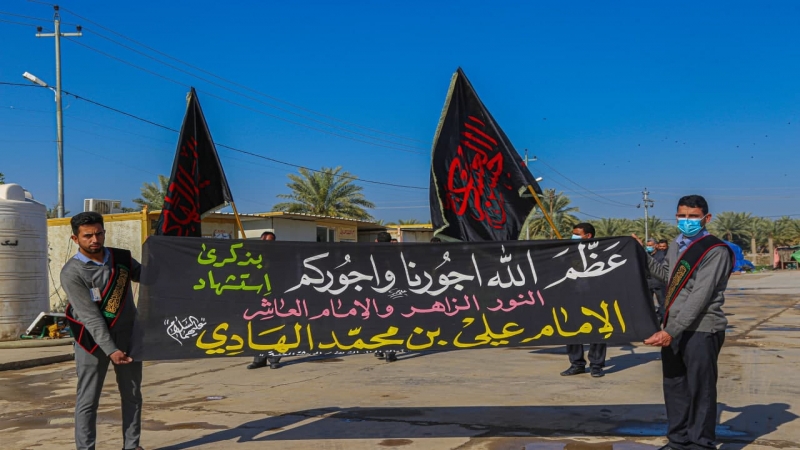 مَراسيم النعش الرمزي للإمام علي الهادي (ع) في المزار الشريف