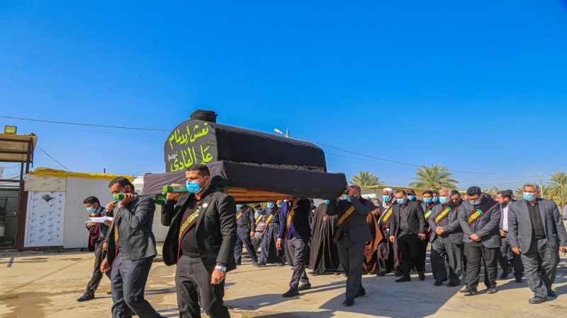 مَراسيم النعش الرمزي للإمام علي الهادي (ع) في المزار الشريف
