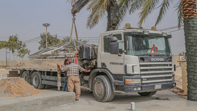 #تنصيب القباب الزجاجية في رواق الحوراء زينب