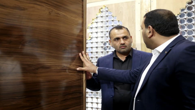 شباك العلوية الشريفة بنت الامام الحسن المجتبى (ع) يرصع ذهباً وفضة