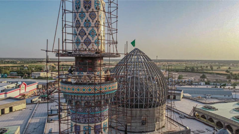 أستمرار الحركة العمرانية في مرقد العلوية شريفة