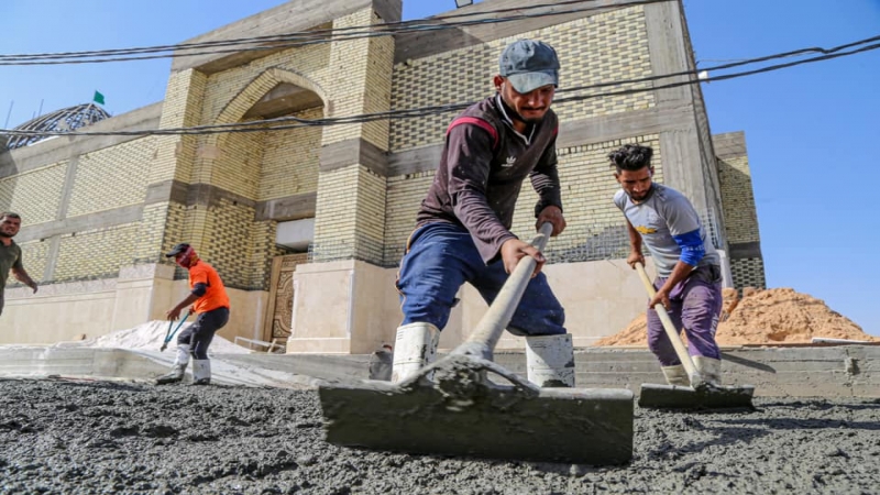 أَعْمَال انشائية مُتَوَاصِلٌ يَشْهَدْهَا الْمُرْقِد الْمُطَهِّر