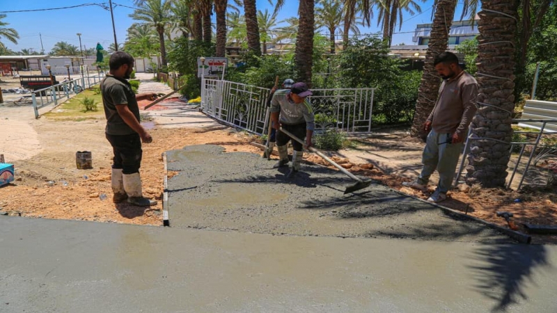 أشكالٌ هندسية بصبغة اسلامية أضافة رونق فخماً لسقوف ألاروقة المباركة