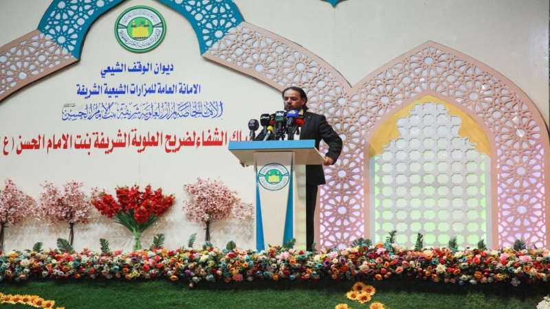 وسطَ حضورٍ مُهيب .. مزار العلوية شريفة بنت الإمام الحَسن (عليه السَّلام) تشهدُ افتتاحَ شباك الشفاء