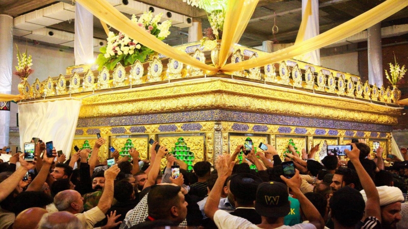 وسطَ حضورٍ مُهيب .. مزار العلوية شريفة بنت الإمام الحَسن (عليه السَّلام) تشهدُ افتتاحَ شباك الشفاء