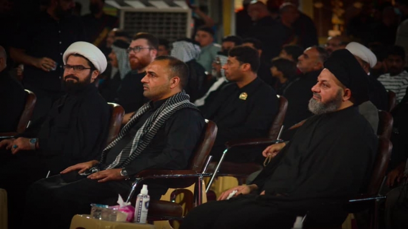 رفع راية الحزن والاسى على قبة شهيدة الركب الحسيني العلوية الشريفة بنت الحسن المجتبى (ع)