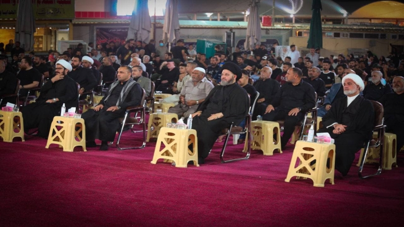 رفع راية الحزن والاسى على قبة شهيدة الركب الحسيني العلوية الشريفة بنت الحسن المجتبى (ع)