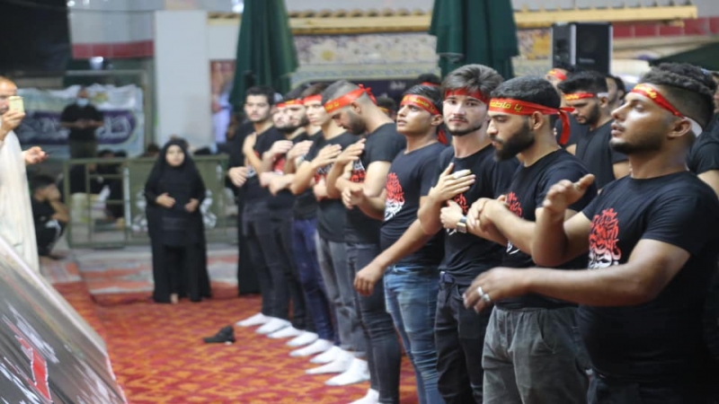 مجلس عزاء في الصحن المطهر بمناسبة حلول شهر محرم الحرام وذكرى استشهاد الامام الحسين