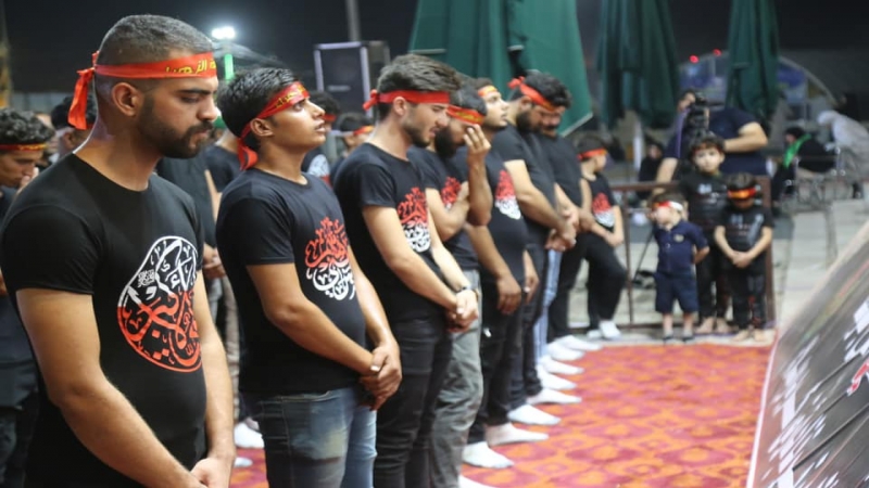 مجلس عزاء في الصحن المطهر بمناسبة حلول شهر محرم الحرام وذكرى استشهاد الامام الحسين