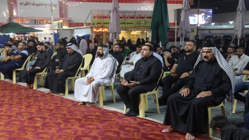 مجلس عزاء في الصحن المطهر بمناسبة حلول شهر محرم الحرام وذكرى استشهاد الامام الحسين