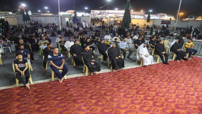 مجلس عزاء في الصحن المطهر بمناسبة حلول شهر محرم الحرام وذكرى استشهاد الامام الحسين