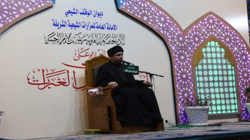 شَهْرِ الْمُحَرَّمِ فَاتَك الْعُذْر أوجعت قَلْب الدِّين يَا شَهْرَ فَكَان شيمتك الْخِلَافِ عَلَى آلِ النَّبِيِّ وَشَأْنُك الْغَدْر