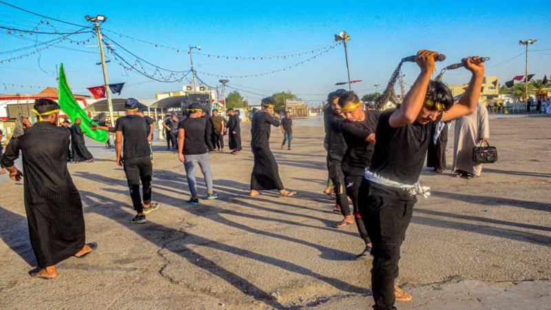 توافد المواكب المعزية لضريح طبيبة المعلولين