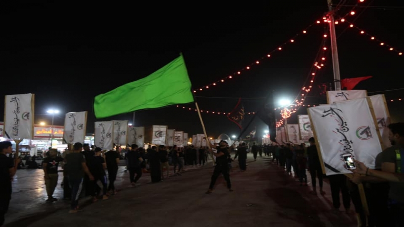 الْمَوَاكِب الحسينية فِي حَرَمِ شَهِيدَةٌ الرُّكَب الْحُسَيْنِيّ
