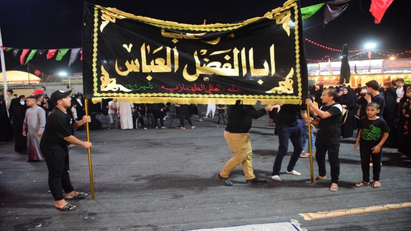 استقبل مزار العلوية الشريفة بنت الامام الحسن المجتبى (ع) العشرات من المواكب المعزية