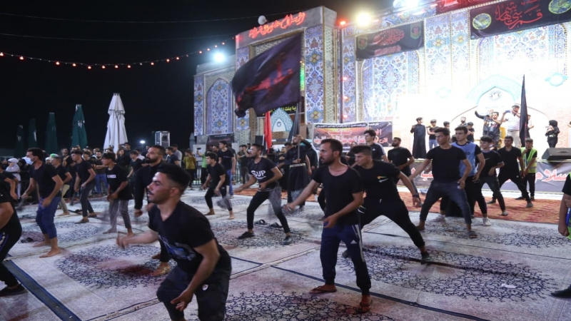 لليوم الرابع على التوالي تتواصل المواكب المعزية بالتوافد لمرقد شهيدة الركب الحسيني