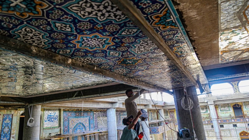 أَعْمَالٌ متواصلة وَإِنْجَاز بَاهِر يُشْهِدُه مَرْقَد سَيِّدِة الشِّفَاء