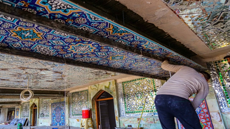 أَعْمَالٌ متواصلة وَإِنْجَاز بَاهِر يُشْهِدُه مَرْقَد سَيِّدِة الشِّفَاء