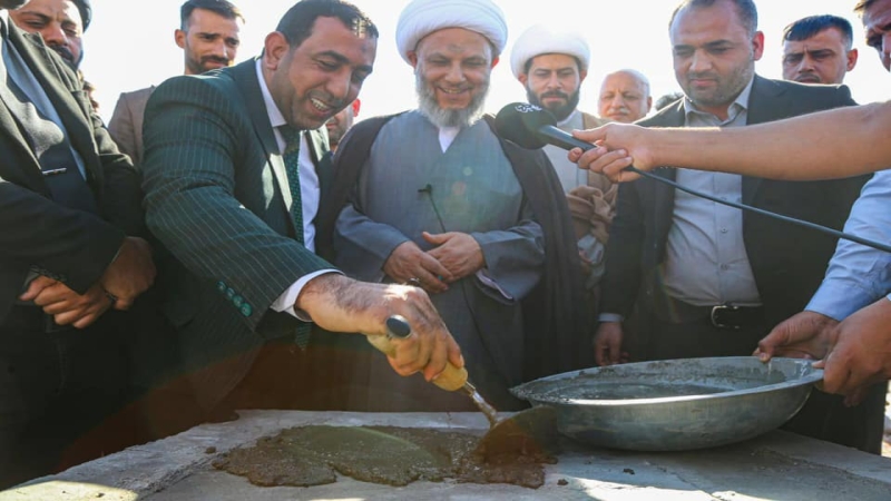 الْأَمَانَة الْعامة تَضَع حَجَرَ الأَساسِ لِمَشْرُوع الأواوين الْخَارِجِيَّة وأفتتاح ورشة لصناعة قوالب GRB في المرقد الشريف