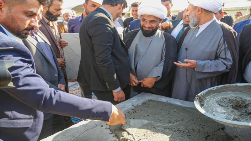 الْأَمَانَة الْعامة تَضَع حَجَرَ الأَساسِ لِمَشْرُوع الأواوين الْخَارِجِيَّة وأفتتاح ورشة لصناعة قوالب GRB في المرقد الشريف