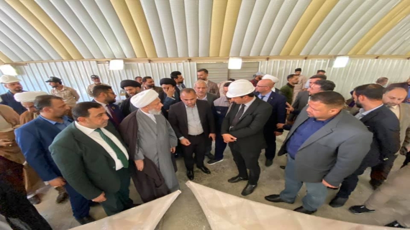 الْأَمَانَة الْعامة تَضَع حَجَرَ الأَساسِ لِمَشْرُوع الأواوين الْخَارِجِيَّة وأفتتاح ورشة لصناعة قوالب GRB في المرقد الشريف