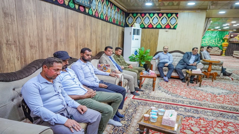 اجْتِمَاع السَّيِّد نَائِب الْأَمِين الْخَاصّ علاء السيلاوي مَع منتسبي الْمُرْقِد الشَّرِيف
