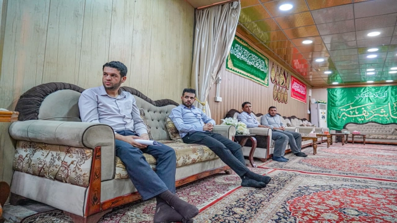 اجْتِمَاع السَّيِّد نَائِب الْأَمِين الْخَاصّ علاء السيلاوي مَع منتسبي الْمُرْقِد الشَّرِيف