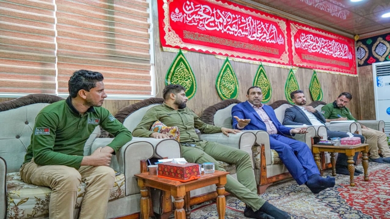 اجْتِمَاع السَّيِّد نَائِب الْأَمِين الْخَاصّ علاء السيلاوي مَع منتسبي الْمُرْقِد الشَّرِيف
