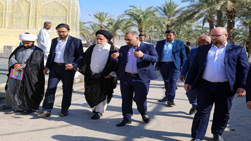 سماحة حجة الاسلام والمسلمين السيد ابراهيم اللاجوردي في رحاب طبيبة المعلولين الشريفة بنت الامام الحسن المجتبى (ع)