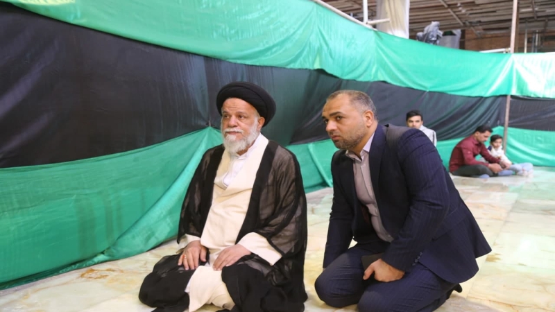 سماحة حجة الاسلام والمسلمين السيد ابراهيم اللاجوردي في رحاب طبيبة المعلولين الشريفة بنت الامام الحسن المجتبى (ع)
