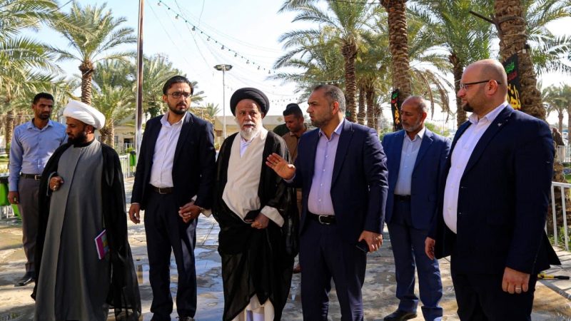 سماحة حجة الاسلام والمسلمين السيد ابراهيم اللاجوردي في رحاب طبيبة المعلولين الشريفة بنت الامام الحسن المجتبى (ع)