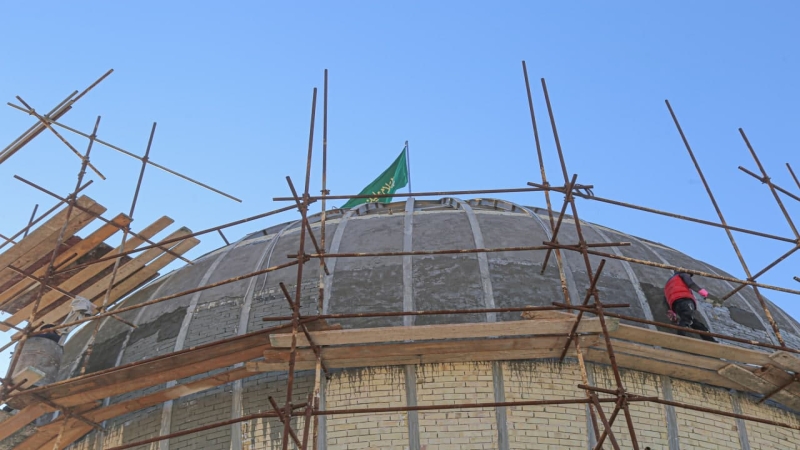 استمرار الحركة العمرانية في مرقد العلوية الشريفة بنت الامام الحسن المجتبى (ع)