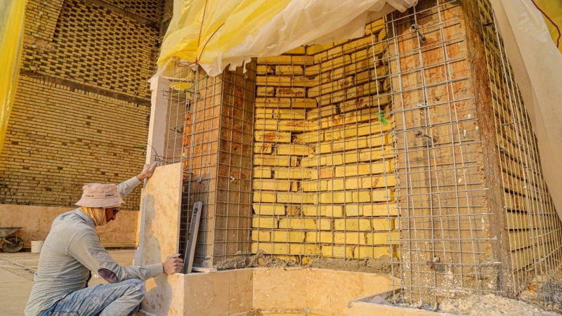 استمرار الحركة العمرانية في مرقد العلوية الشريفة بنت الامام الحسن المجتبى (ع)