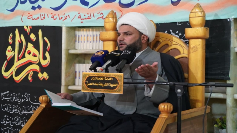 عقد مجالس الوعظ والارشاد من على منبر طبيبة المعلولين العلوية الشريفة بنت الامام الحسن المجتبى (ع)