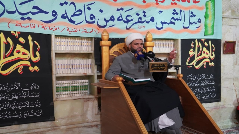 عقد مجالس الوعظ والارشاد من على منبر طبيبة المعلولين العلوية الشريفة بنت الامام الحسن المجتبى (ع)